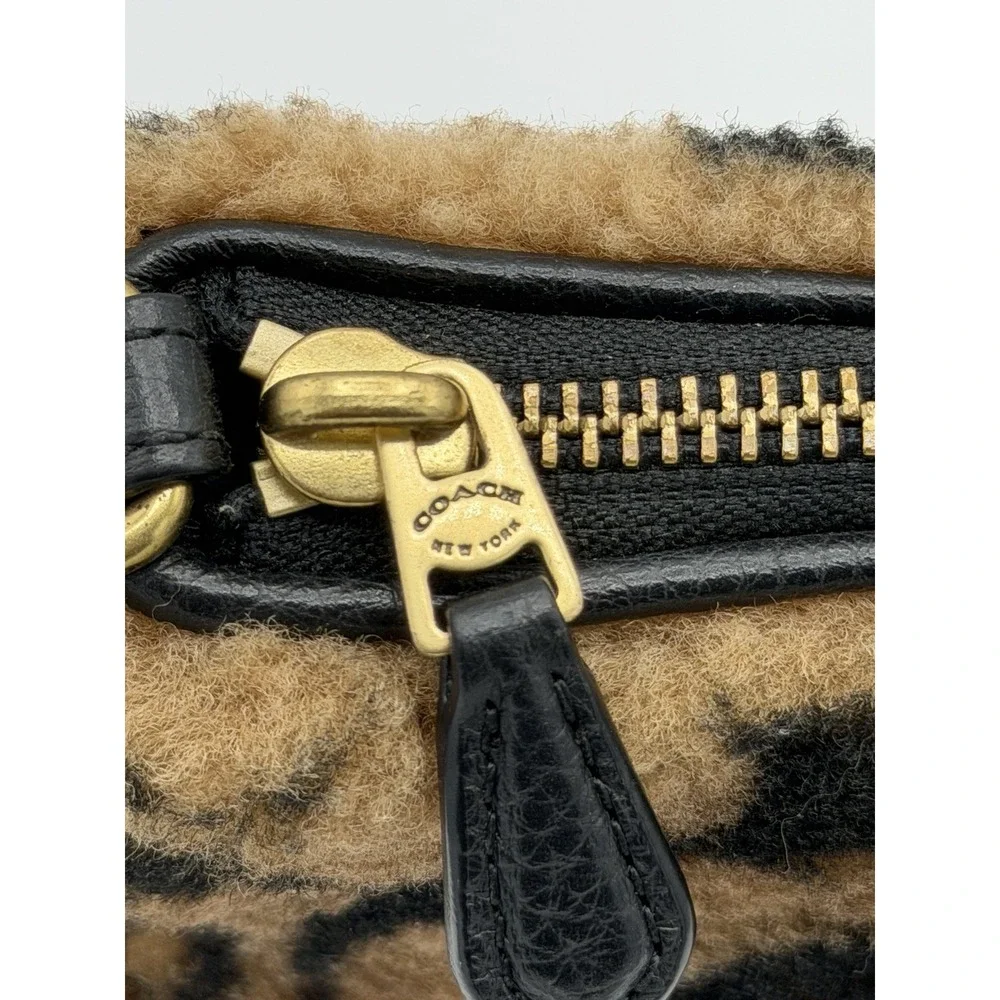 Coach X Jennifer Lopez Signature Shearling Nolita 19 Cheetah Print Rare